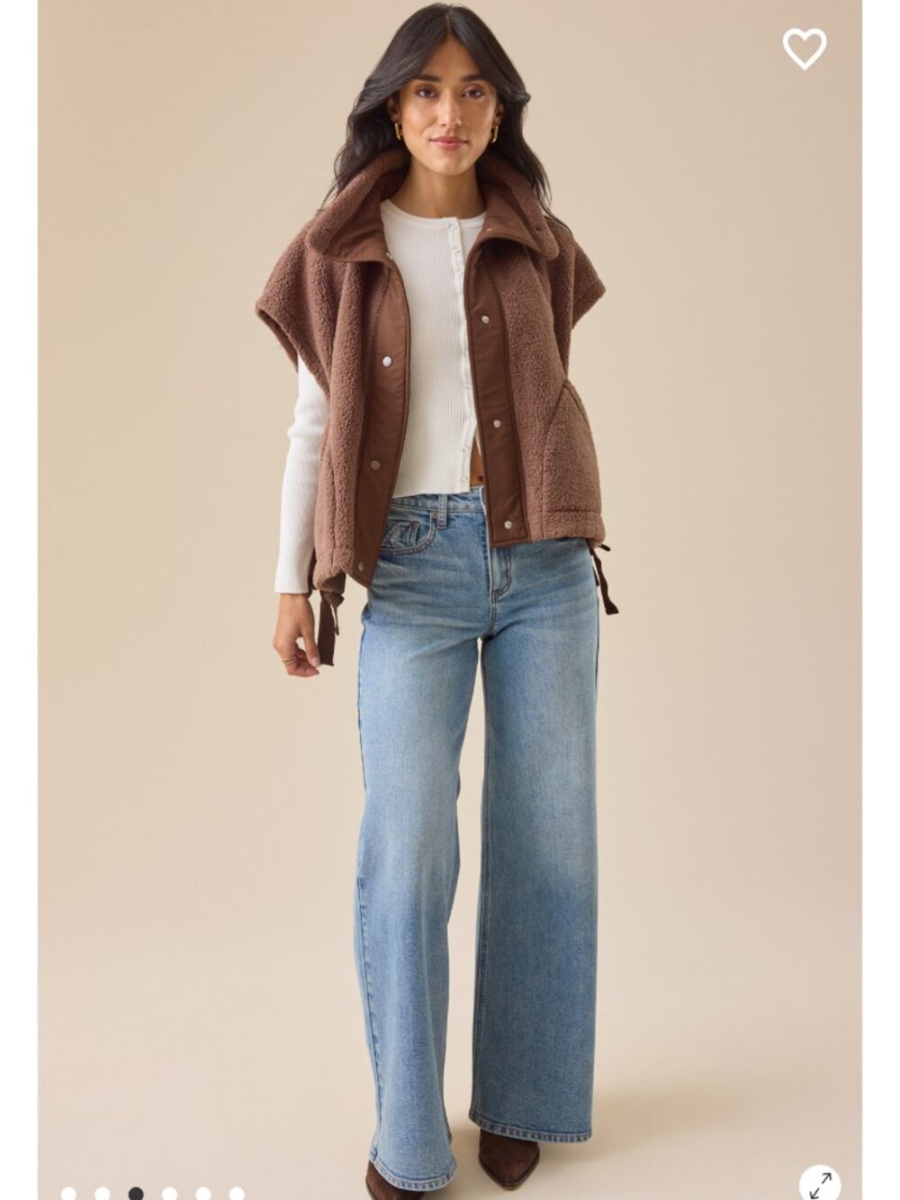 Altar'd State Nina Oversized Sherpa Vest NWT - Picture 2 of 6